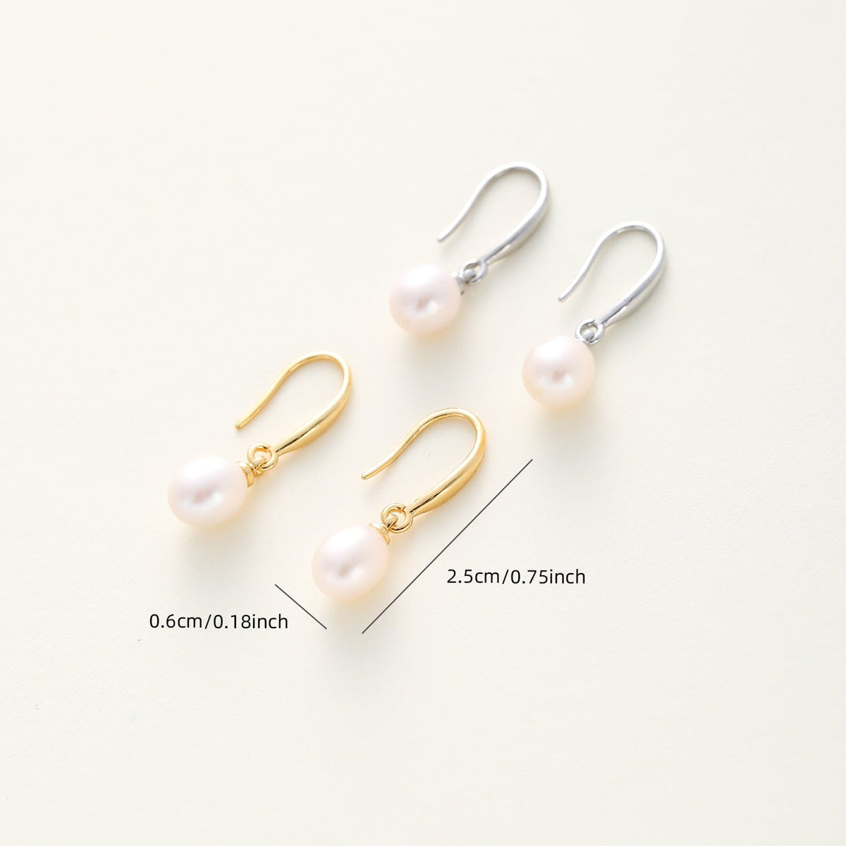 Freshwater Pearl Dangle Earrings – Gold & Silver