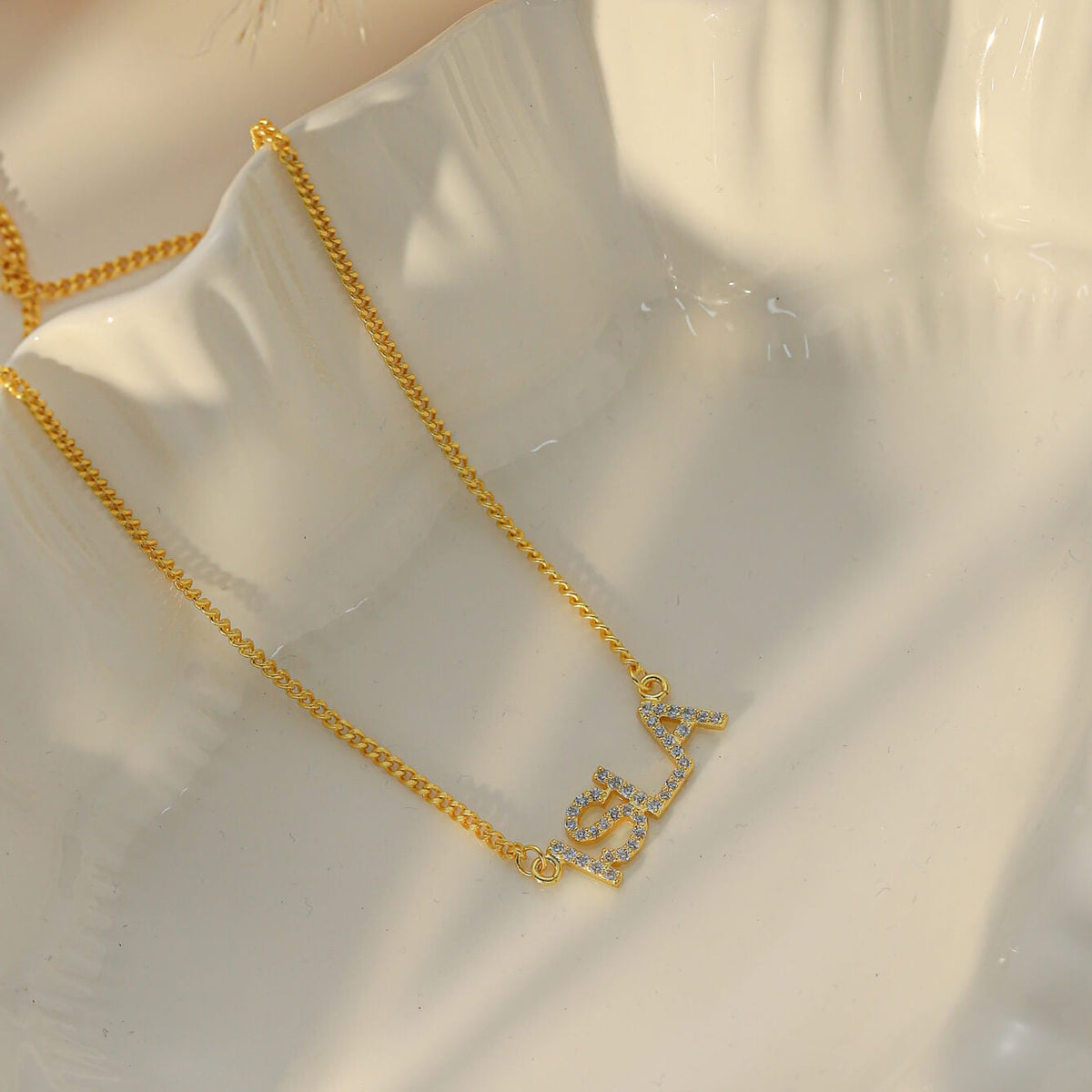 Personalised Pave Name Necklace – CZ